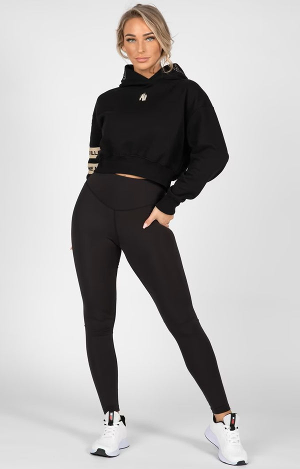 Tracey Cropped Hoodie - Schwarz