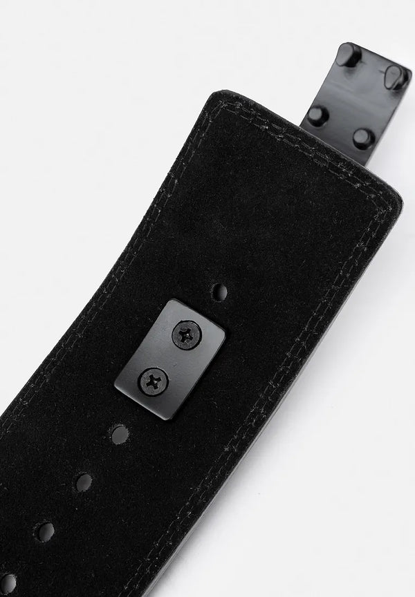 4 Inch Carbon Leather Lever Belt - Schwarz