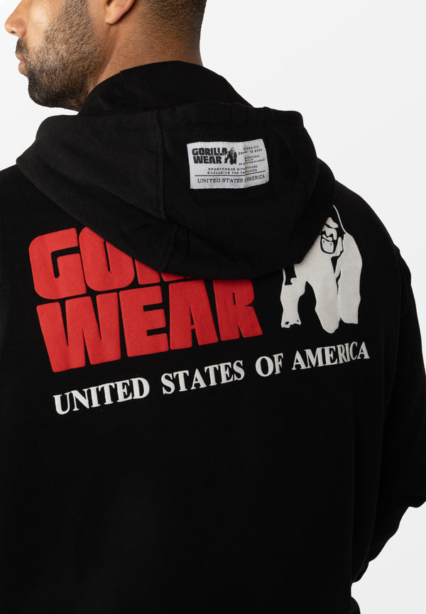 Classic Oversized Zipped Hoodie - Schwarz
