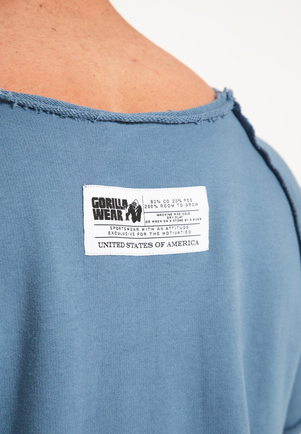 Classic Workout Top - Blau/Weiss