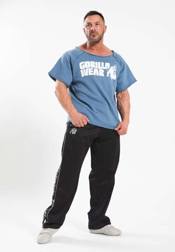 Classic Workout Top - Blau/Weiss