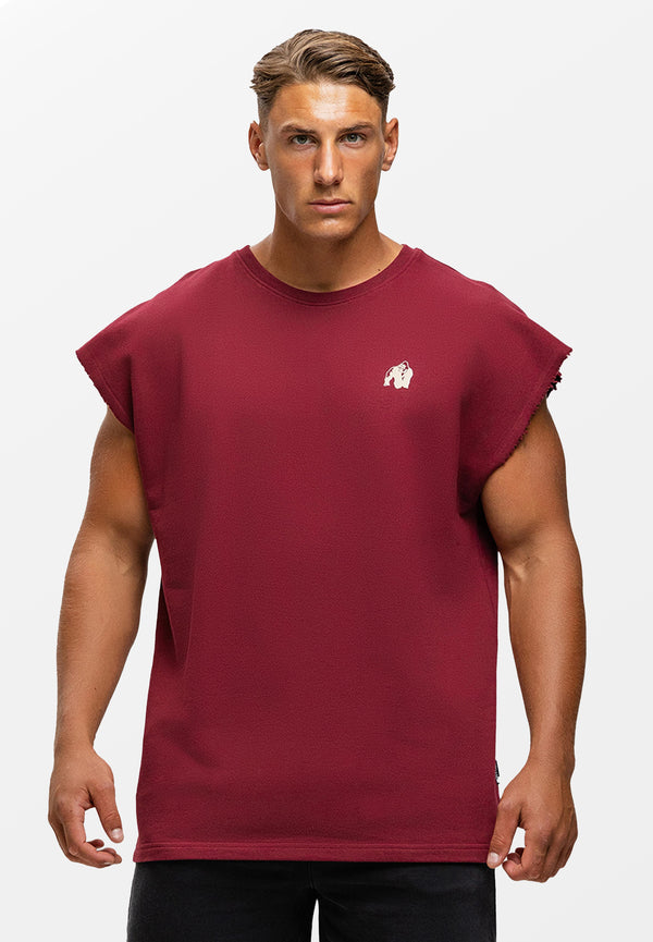 Bouse Cut Off Tank Top - Bordeaux