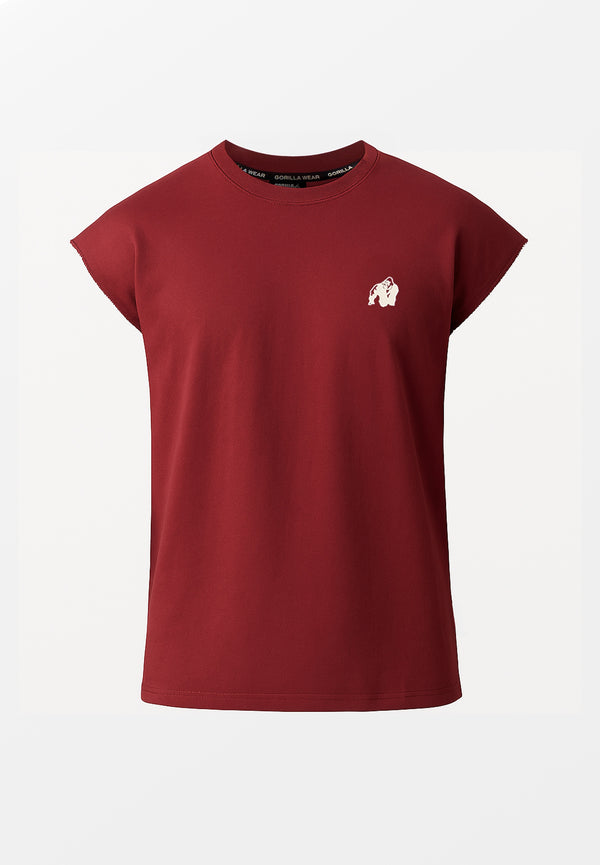 Bouse Cut Off Tank Top - Bordeaux