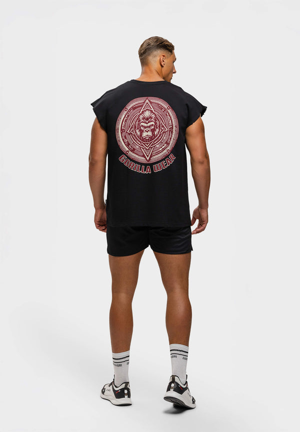 Bouse Cut Off Tank Top - Schwarz