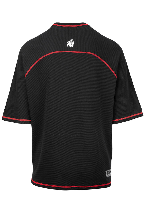 Finley Oversize T-Shirt - Schwarz/Rot