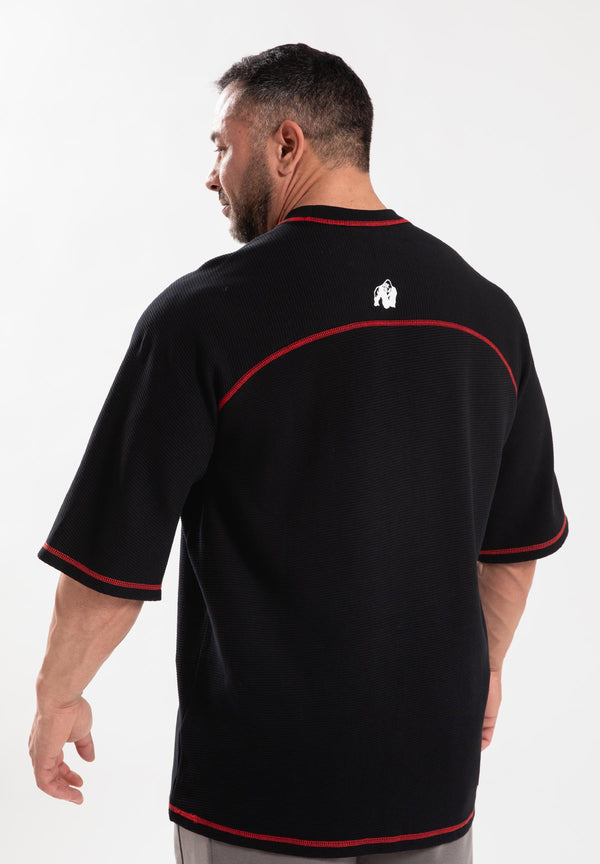 Finley Oversize T-Shirt - Schwarz/Rot