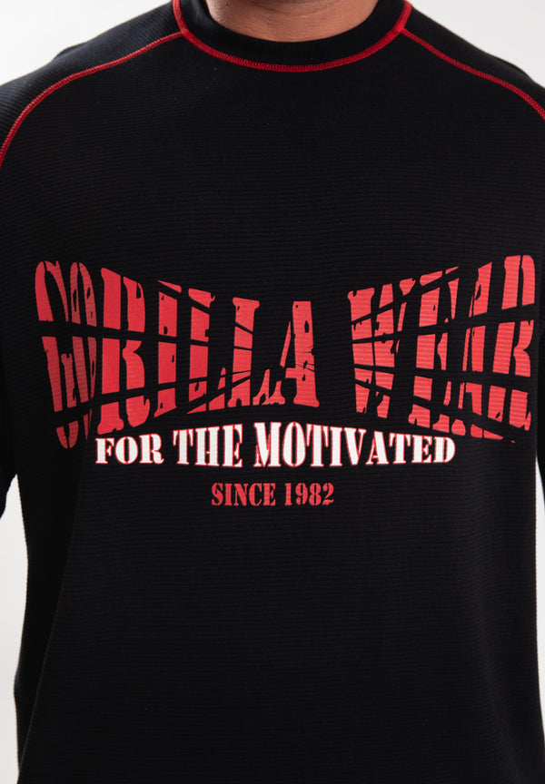 Finley Oversize T-Shirt - Schwarz/Rot