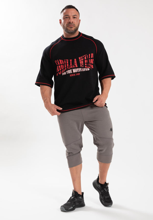 Finley Oversize T-Shirt - Schwarz/Rot