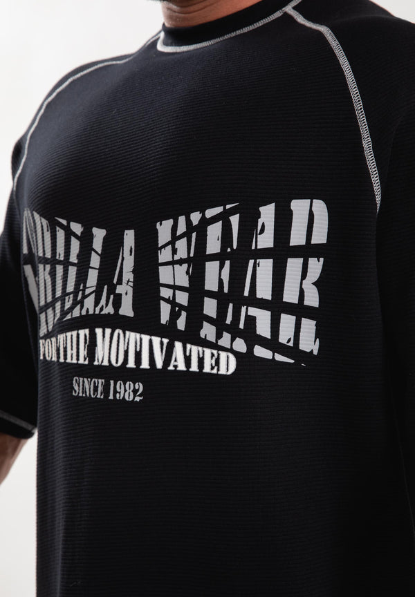 Finley Oversize T-Shirt - Schwarz/Grau