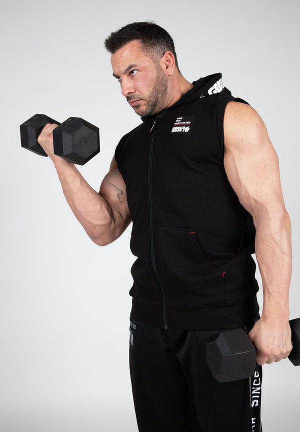 Milwaukee Zip Hooded Tank Top - Schwarz