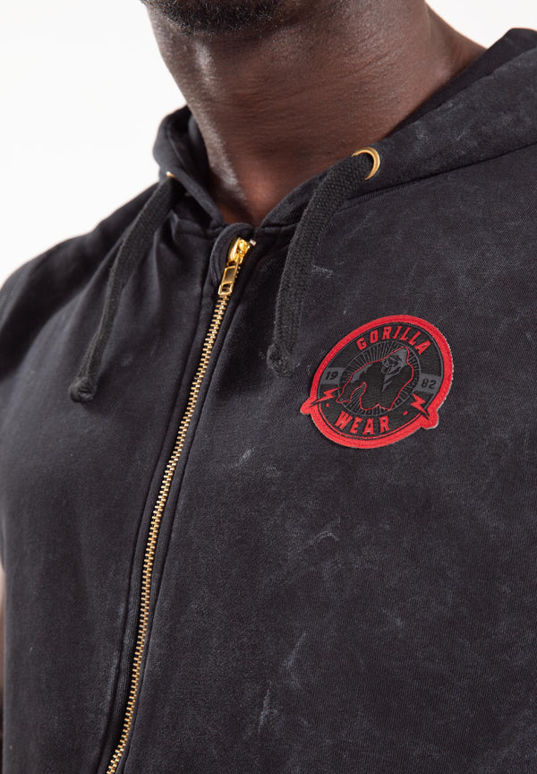 Silverdale Ärmelloser Kapuzenpullover - Schwarz