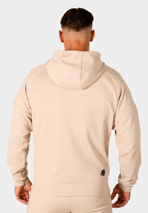 Harvey Track Hoodet Jacket - Beige