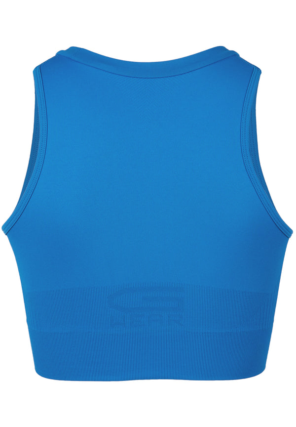 Olivia Seamless Crop Top - Blau