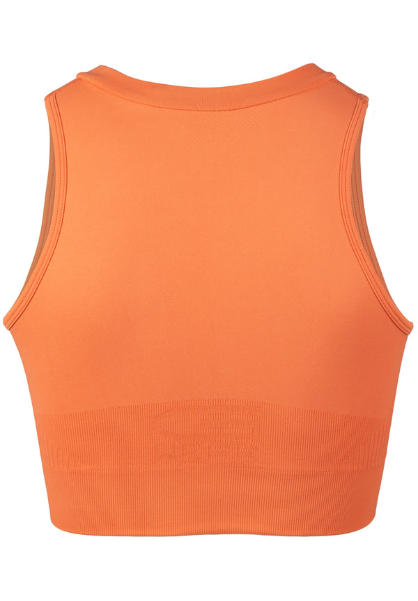 Olivia Seamless Crop Top - Orange