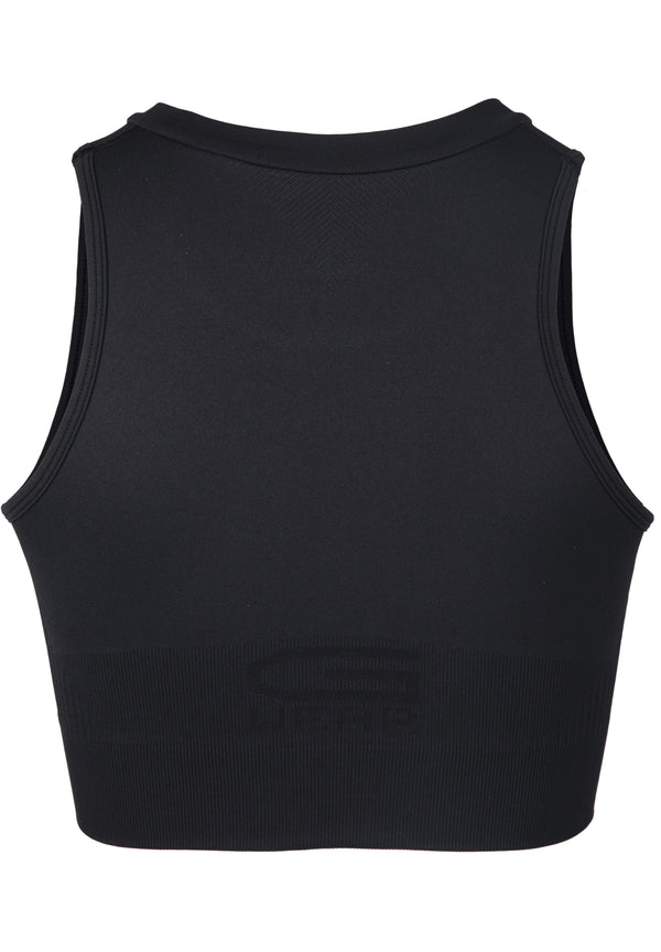 Olivia Seamless Crop Top - Schwarz