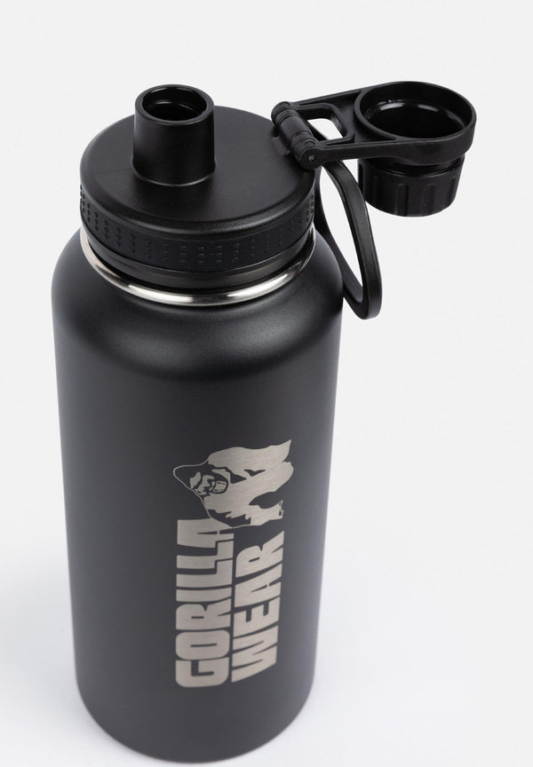 Isolierte Edelstahl-Trinkflasche 1000ML - Schwarz