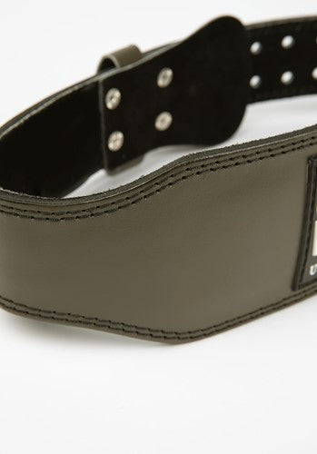 Gorilla Wear 4 Inch Padded Leather Lifting Belt - Armee Grün