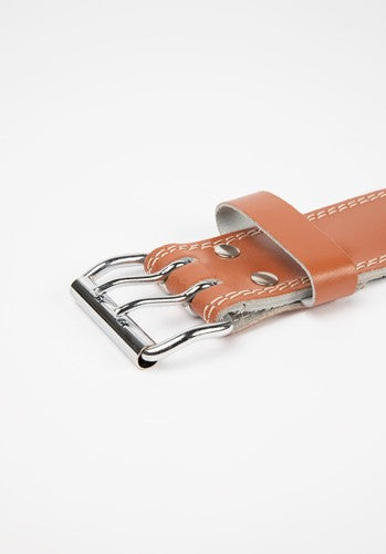 Gorilla Wear 6 Inch Padded Leather Lifting Belt - Braun