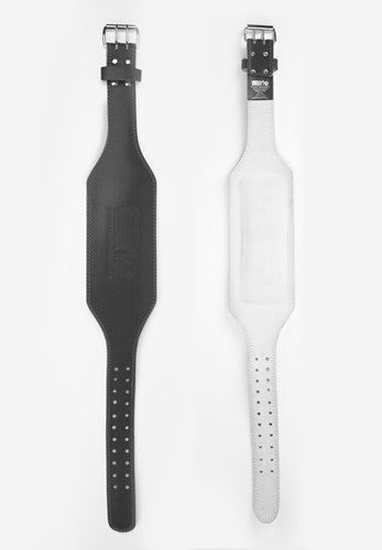 Gorilla Wear 6 Inch Padded Leather Lifting Belt - Schwarz/Schwarz