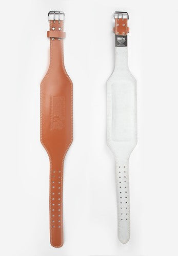 Gorilla Wear 6 Inch Padded Leather Lifting Belt - Braun