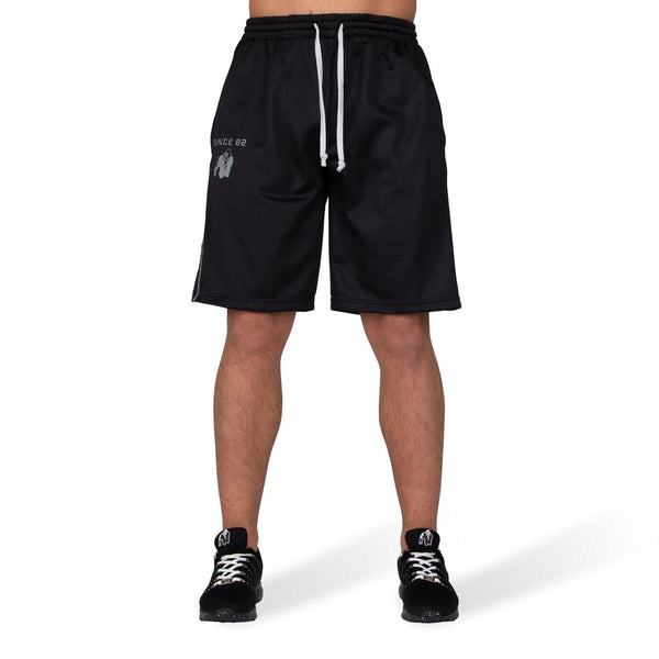 Functional Mesh Shorts - Schwarz/Weiss