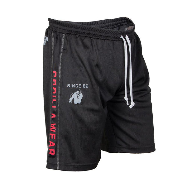 Functional Mesh Shorts - Schwarz/Rot