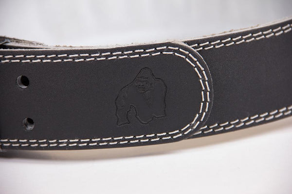 Gorilla Wear 4 INCH Padded Leather Belt - Schwarz