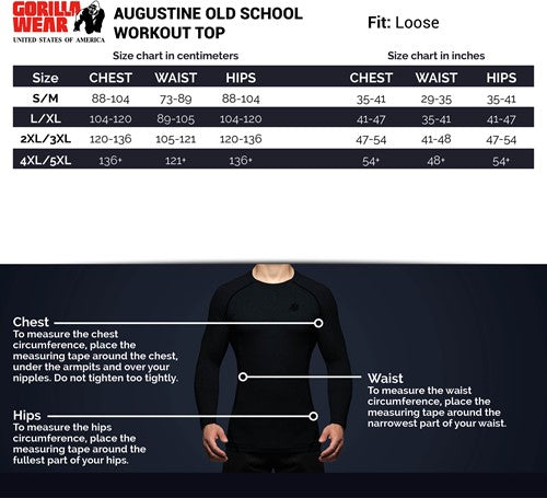 Augustine Old School Work Out Top - Schwarz/Rot