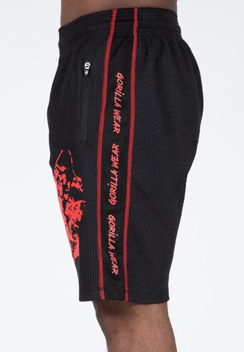 Buffalo Old School Workout Shorts -Schwarz/Rot
