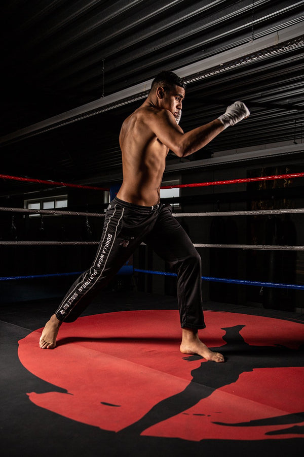 Functional Mesh Pants Schwarz/Rot