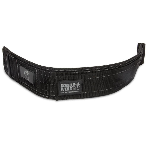 Gorilla Wear 4 Inch Nylon Belt - Schwarz