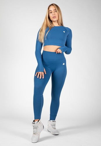 Hilton Seamless Long Sleeve - Blau