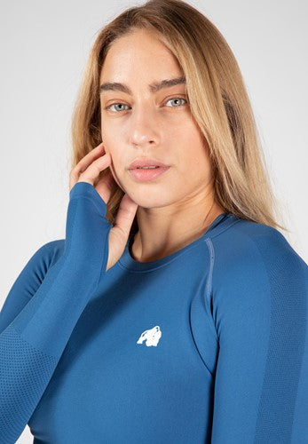 Hilton Seamless Long Sleeve - Blau