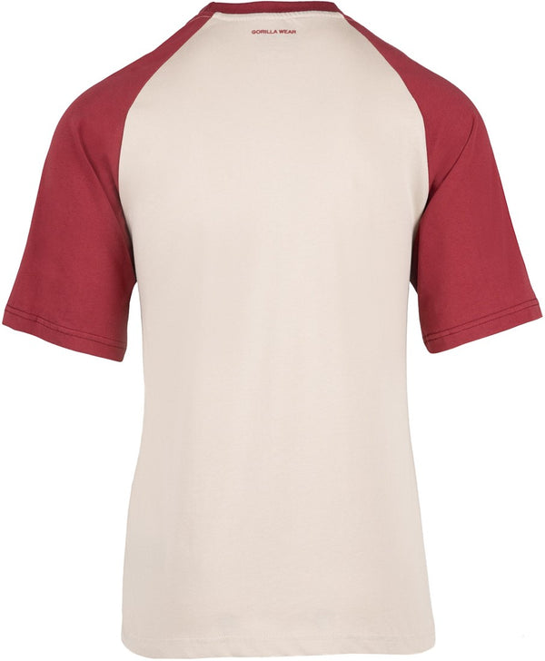 Logan Oversize Shirt - Beige/Rot