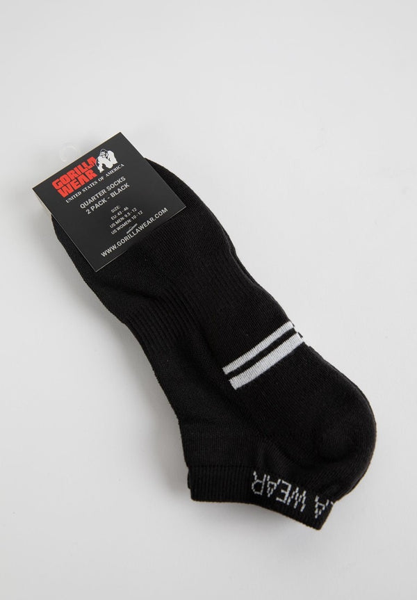 Quarter Socken Schwarz - 2 Paar