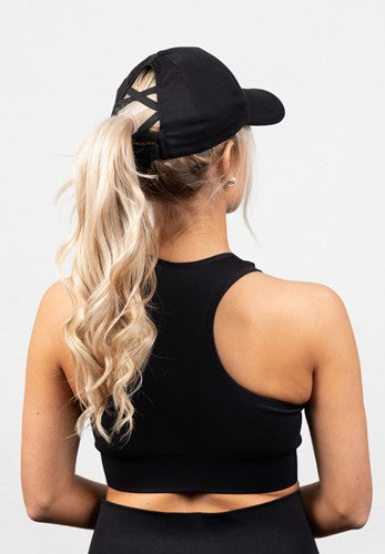 Sharon Ponytail Cap - Schwarz