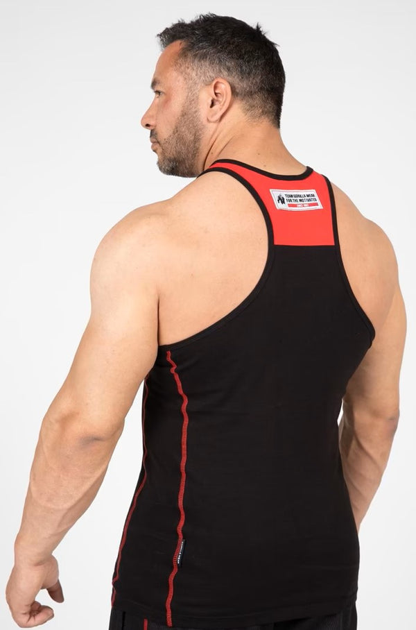 Wallace Tank Top - Schwarz/Rot