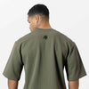 Idaho Oversized Waffle T-Shirt - Armee Grün