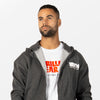 Classic Oversized Zipped Hoodie - Grau