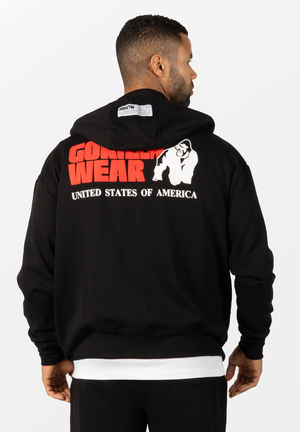 Classic Oversized Zipped Hoodie - Schwarz
