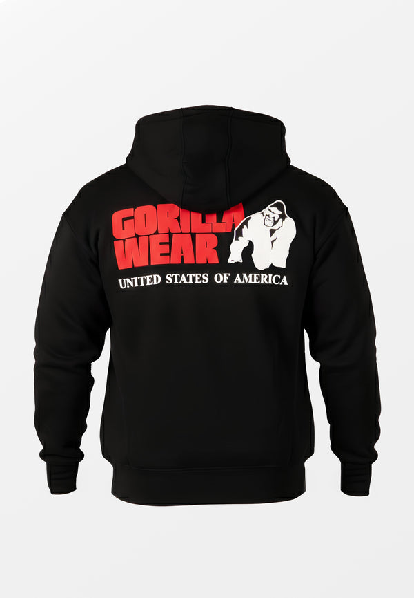 Classic Oversized Zipped Hoodie - Schwarz