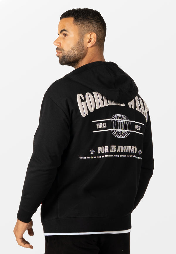 Scofield Zipped Hoodie - Schwarz