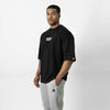 Idaho Oversized Waffle T-Shirt - Schwarz