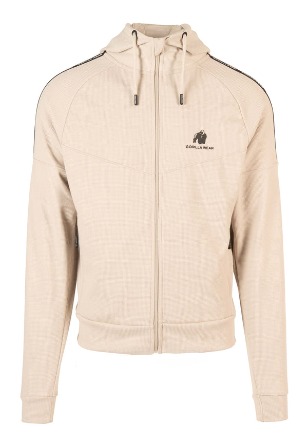 Harvey Track Hoodet Jacket - Beige