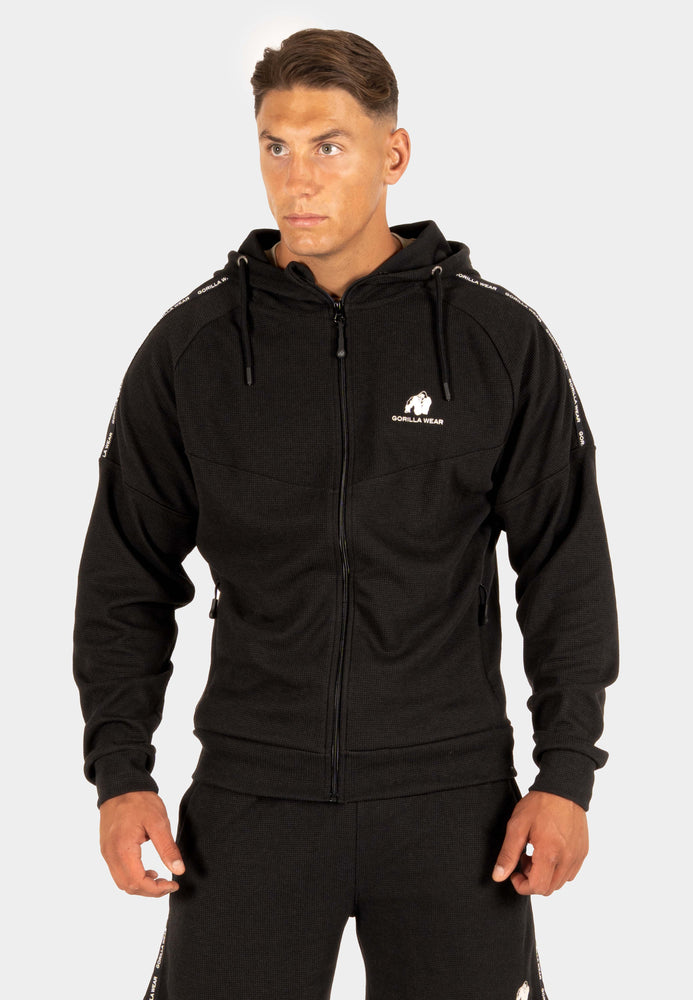 Harvey Track Hoodet Jacket - Schwarz