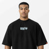 Idaho Oversized Waffle T-Shirt - Schwarz