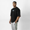 Idaho Oversized Waffle T-Shirt - Schwarz