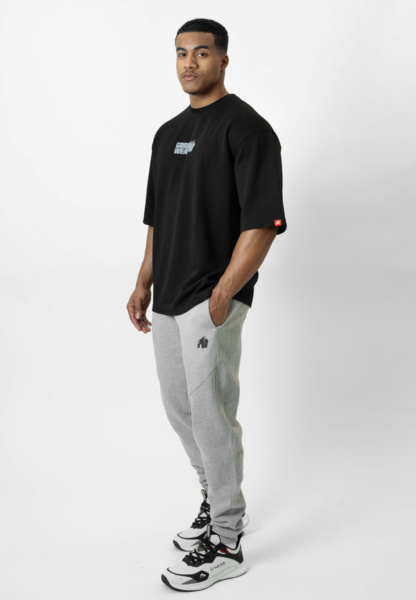 Idaho Oversized Waffle T-Shirt - Schwarz