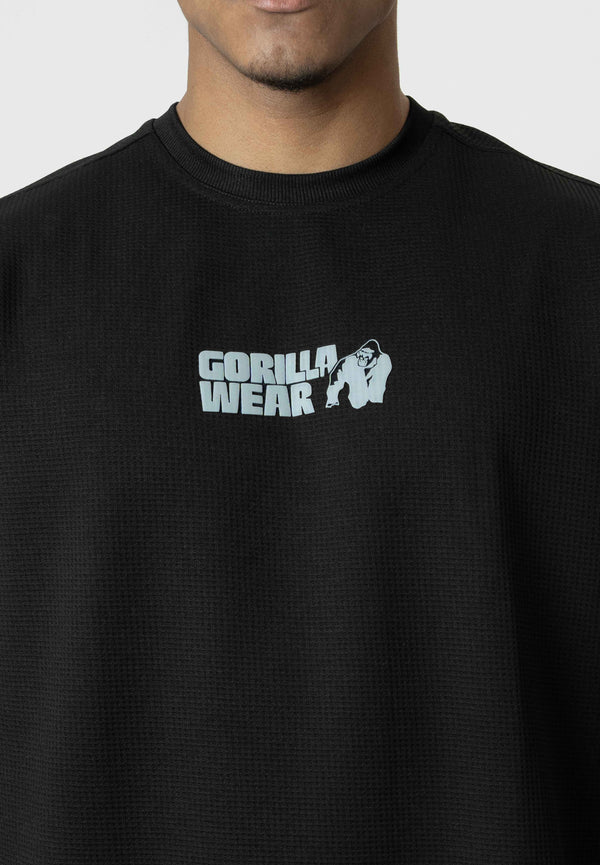 Idaho Oversized Waffle T-Shirt - Schwarz