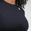 Whitney Seamless Crop Top-Schwarz